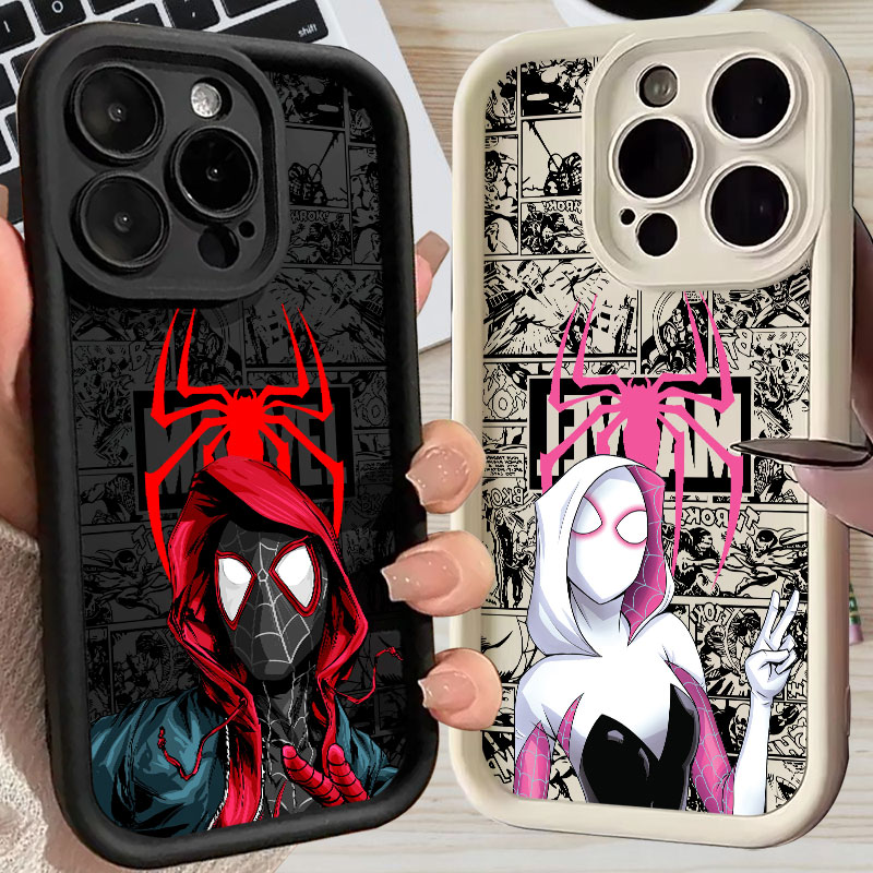 Phone Cases Iphone 14 - スパイダーマン マイルズ・モラレス グウェン マーベルコミックスケース Apple iPhone
