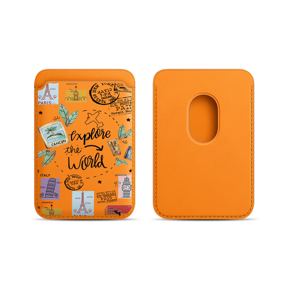 Phone Cases With Wallet On Back - トレンドINSレザーカードウォレットカバー携帯電話カードホルダー携帯電話バックバッグトラベルタグケース全iPhone対応Magsafeカード対応