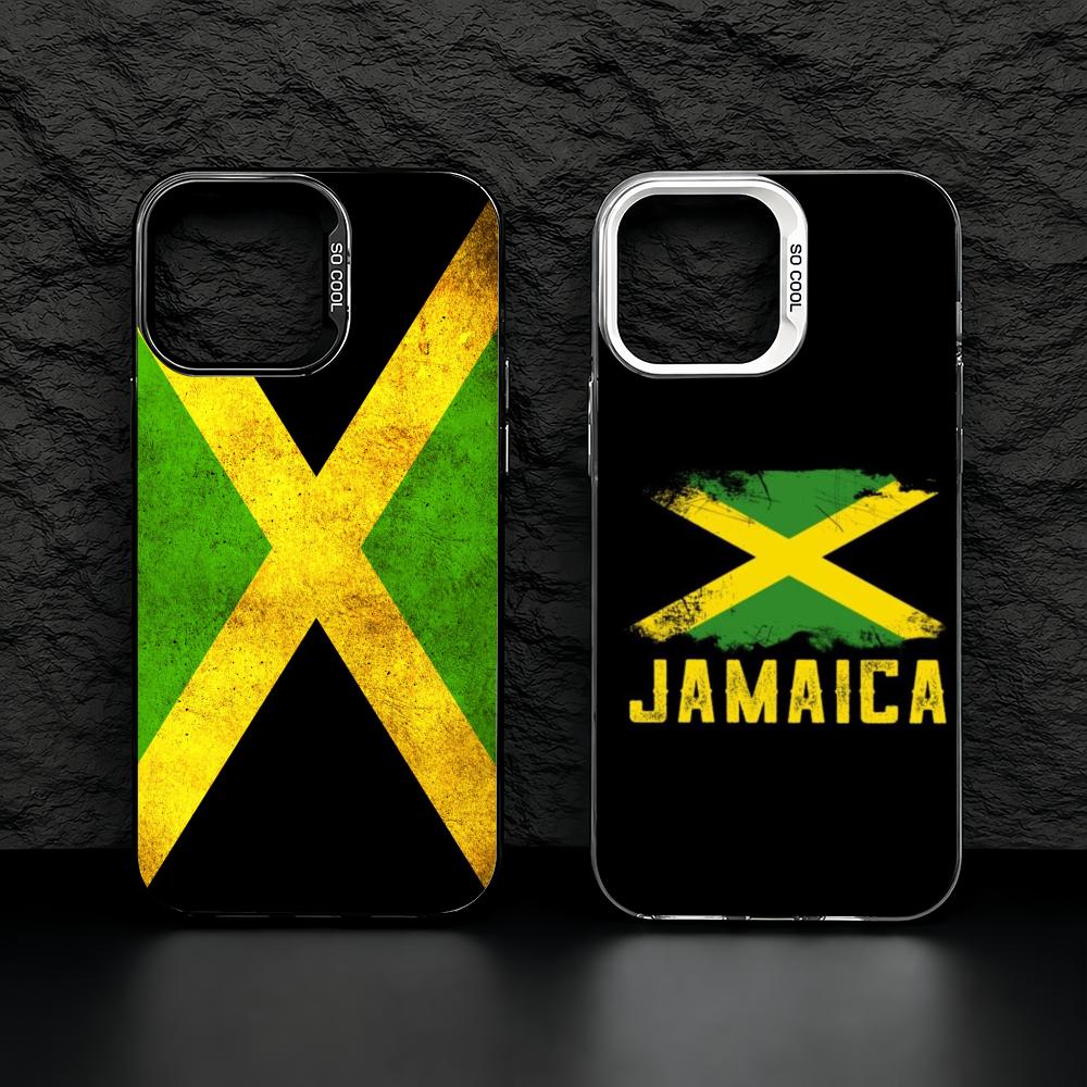 Phone Cases Jamaica - スポーツジャマイカ国旗フットボールスマホケース iPhone 11/12/13/14/15/16/17 Pro Max対応 オーロラTPUケース