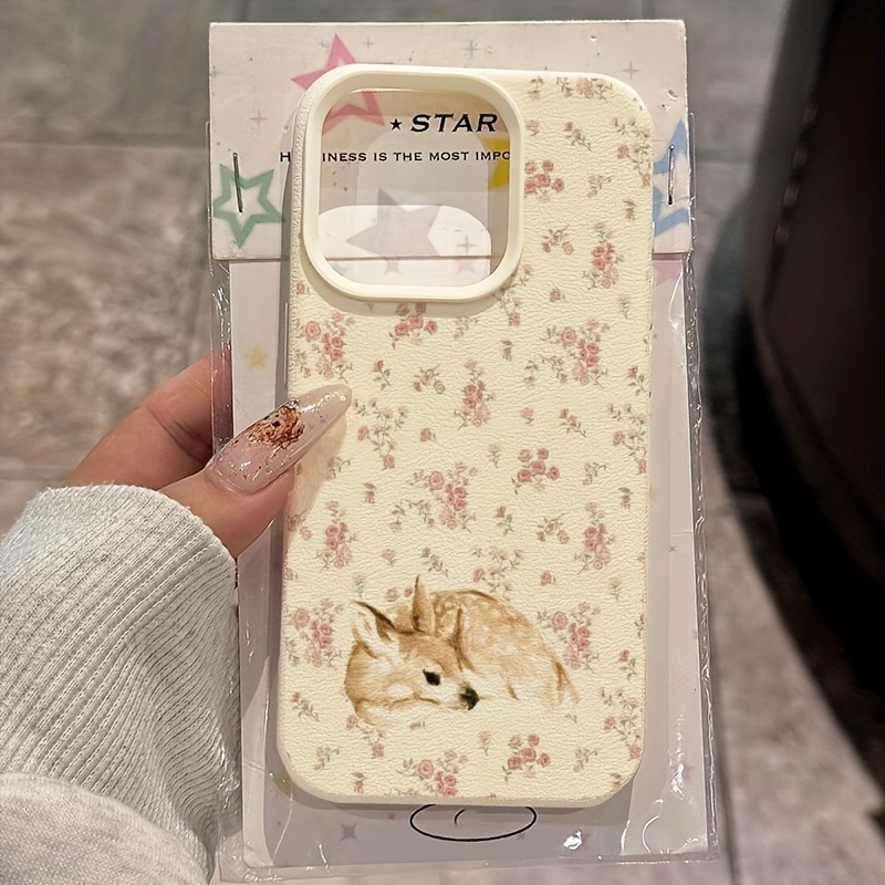 Phone Cases Like Loopy - 可愛い鹿柄と花柄がいっぱいのライチ風スマホケース iPhone 17 16 15 14