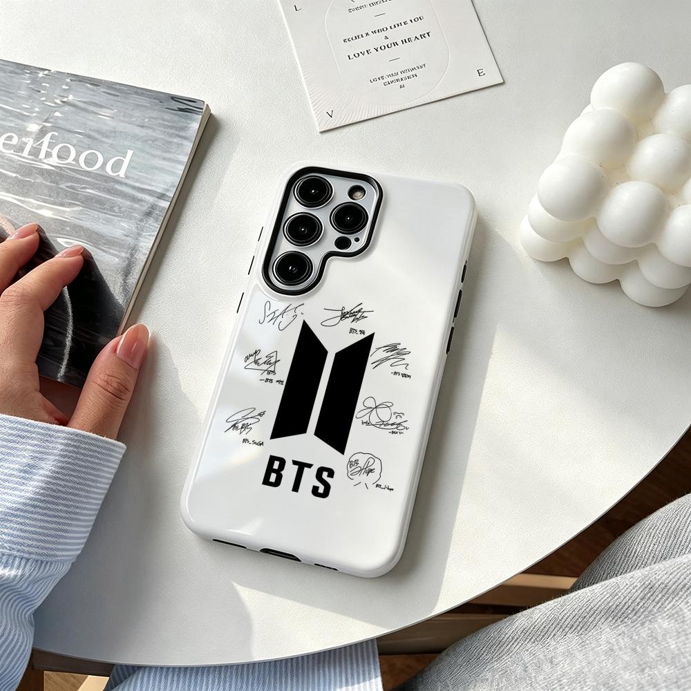 Phone Cases Samsung S23 - クールな防弾BTSボーイズデザインのスマホケース、サムスンギャラクシーS25 S24 S23 S22 S21 Plus