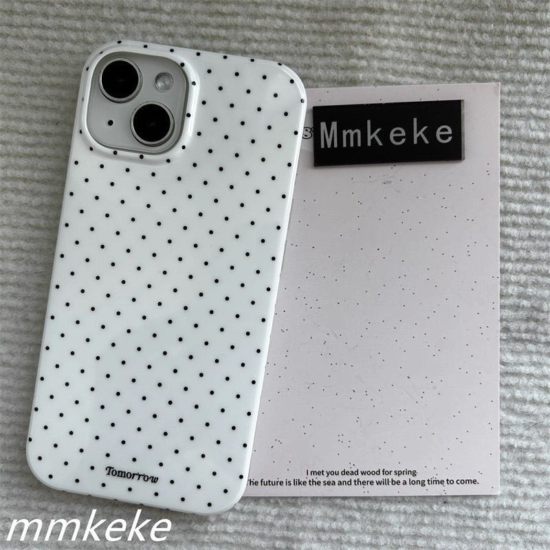 Phone Cases Junk - 韓国風のかわいい水玉模様のiPhoneケース iPhone 17 Air 16 15
