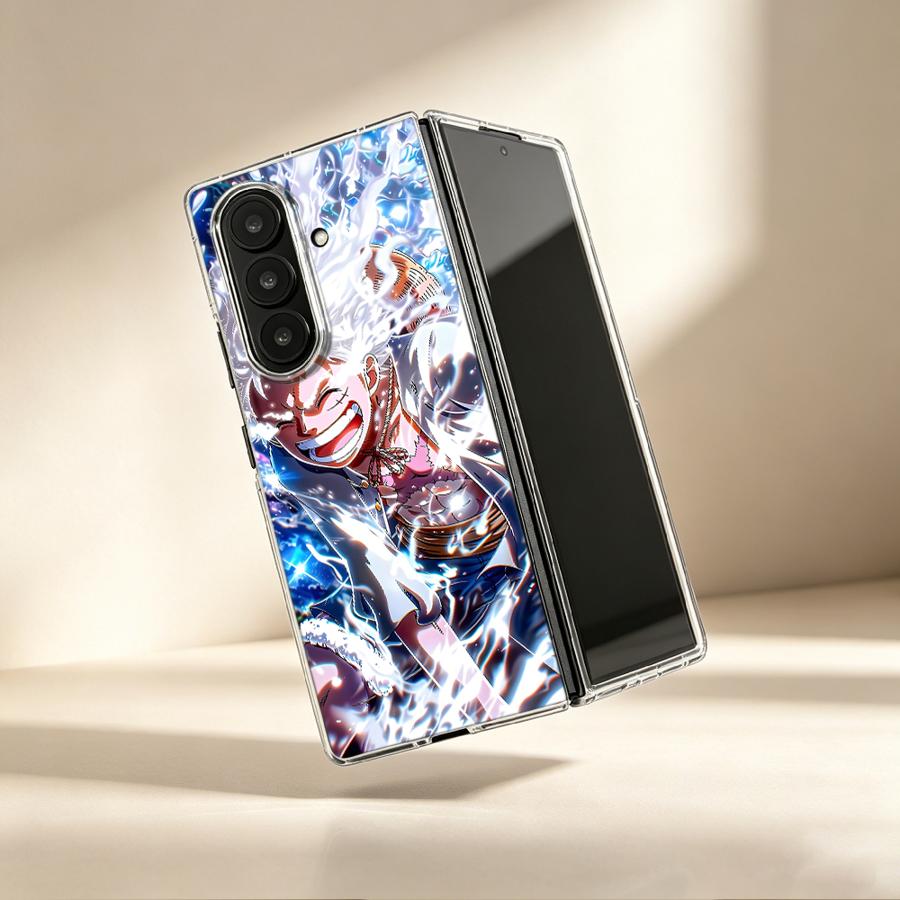Phone Cases Z Fold 5 - 漫画風ワンピース透明ソフトフォンカバーケース Samsung Galaxy ZFold5 ZFold4 Z