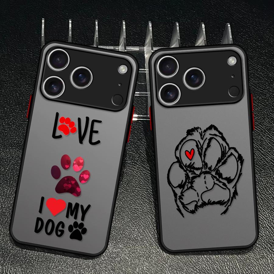 Phone Cases Like Loopy - iPhone 17 Pro Max、15、14、16 Plus、17e、Air、13 Mini、12、11、7、8、SE、XS、XR対応ケース、背面カバー、子犬の足跡柄
