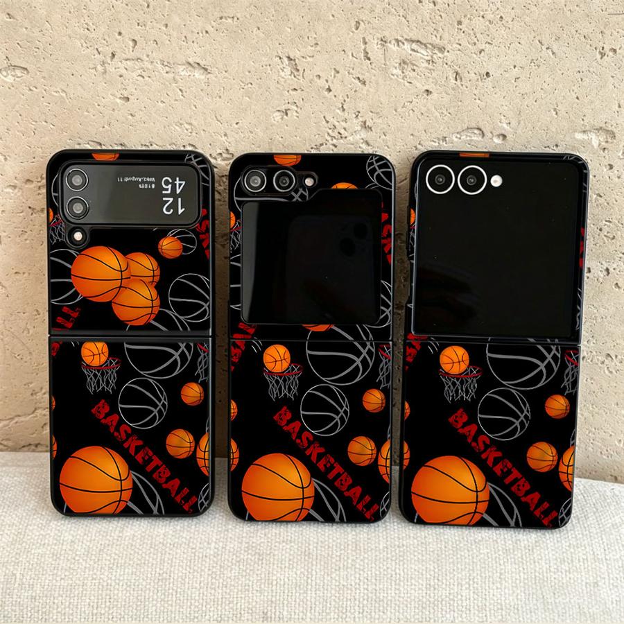 Phone Cases Z Flip 7 - バスケットボールフープバックフォンカバー fundaケース Samsung Galaxy Flip6 Flip3