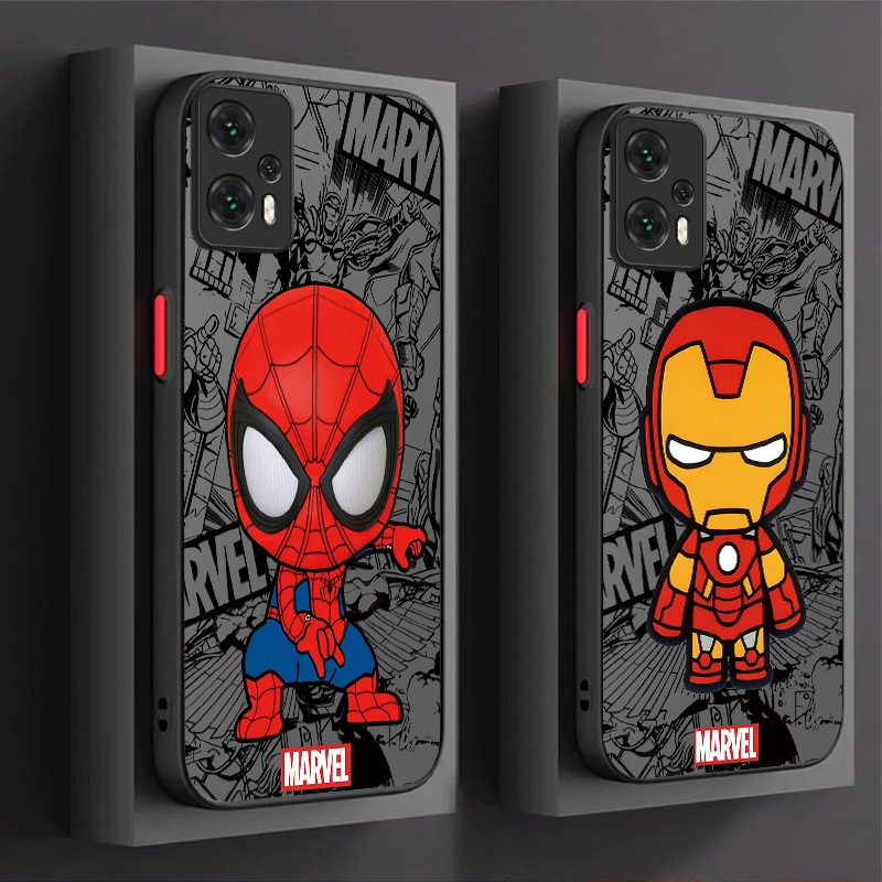 Phone Cases Iphone 14 - かわいいQバージョンのマーベルスパイダーマンスマホケース Xiaomi 14T 13T 12T 11T