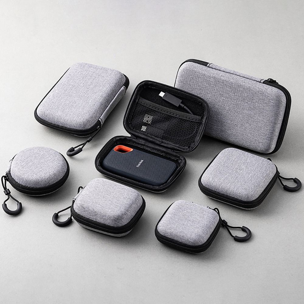 Phone Cases Case - 1個入りイヤホン/携帯電話/充電ケーブル用EVA収納バッグ、AirPod Mini用ジッパー付きイヤホンケース、ポータブルデジタルアクセサリー