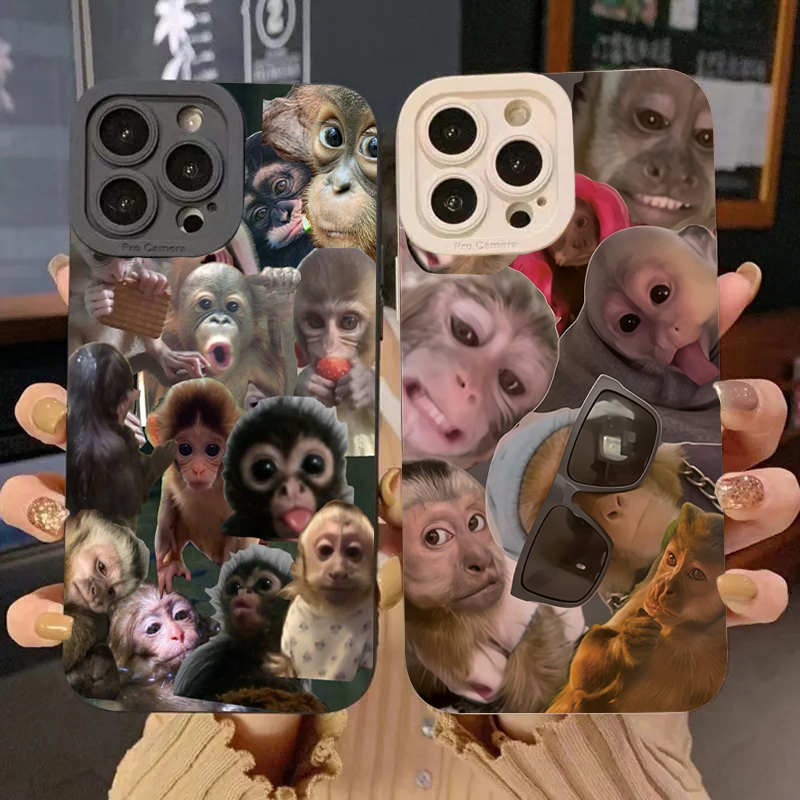 Phone Cases Funny - 面白いモンキー柄のスマホケース、Samsung Galaxy A16 A06 A26 A54