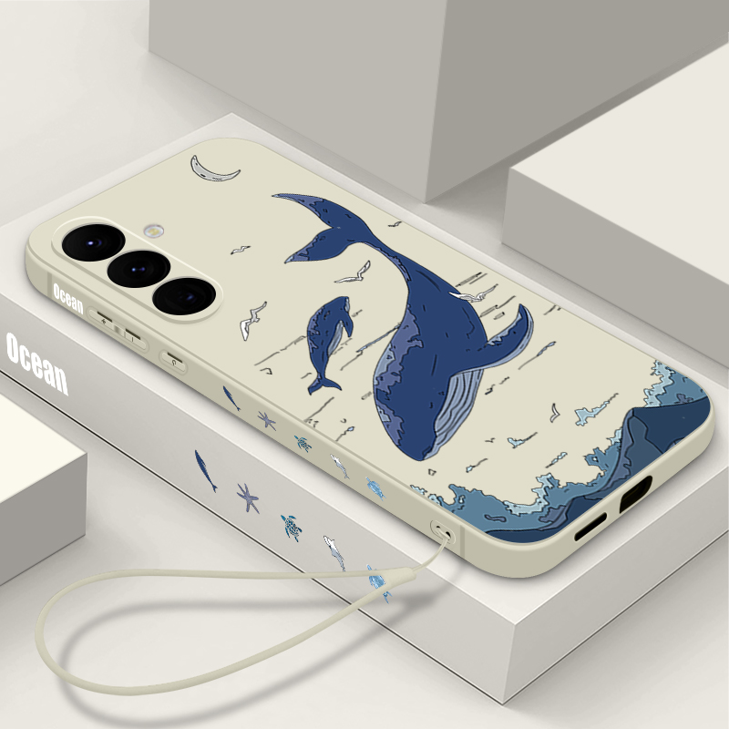 Phone Cases Galaxy A17 - クジラ柄スマホケース Samsung Galaxy S26 S25 S24