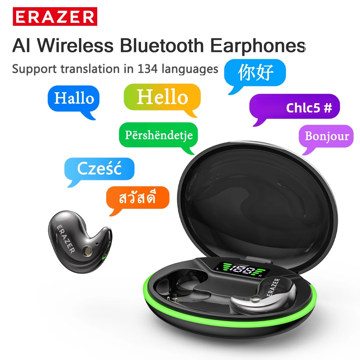 Phone Cases Case - EARZER XF58 インイヤー型Bluetoothヘッドホン マイク付き 翻訳機能搭載イヤホン TWS