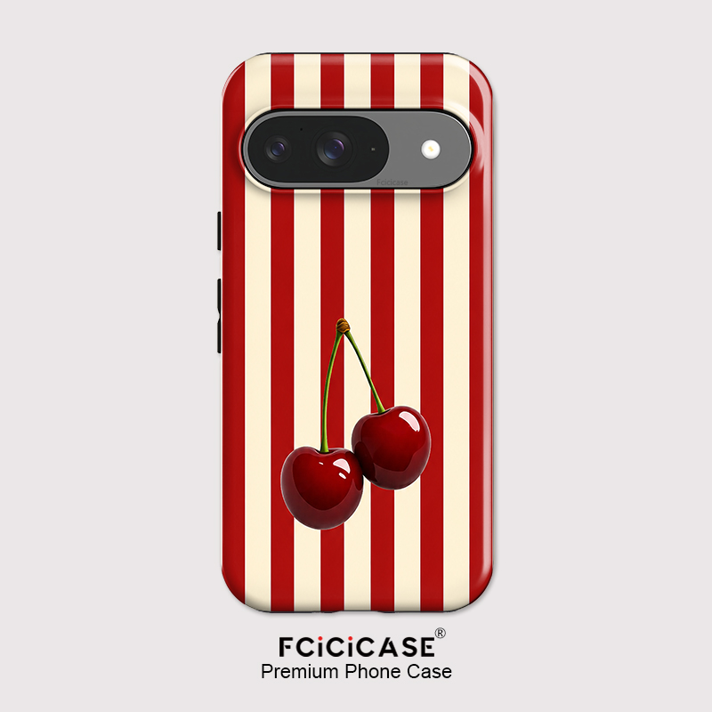 Phone Cases Pixel 10 - Fcicicase チェリーストライプパターン電話ケース Google ピクセル 10A 9