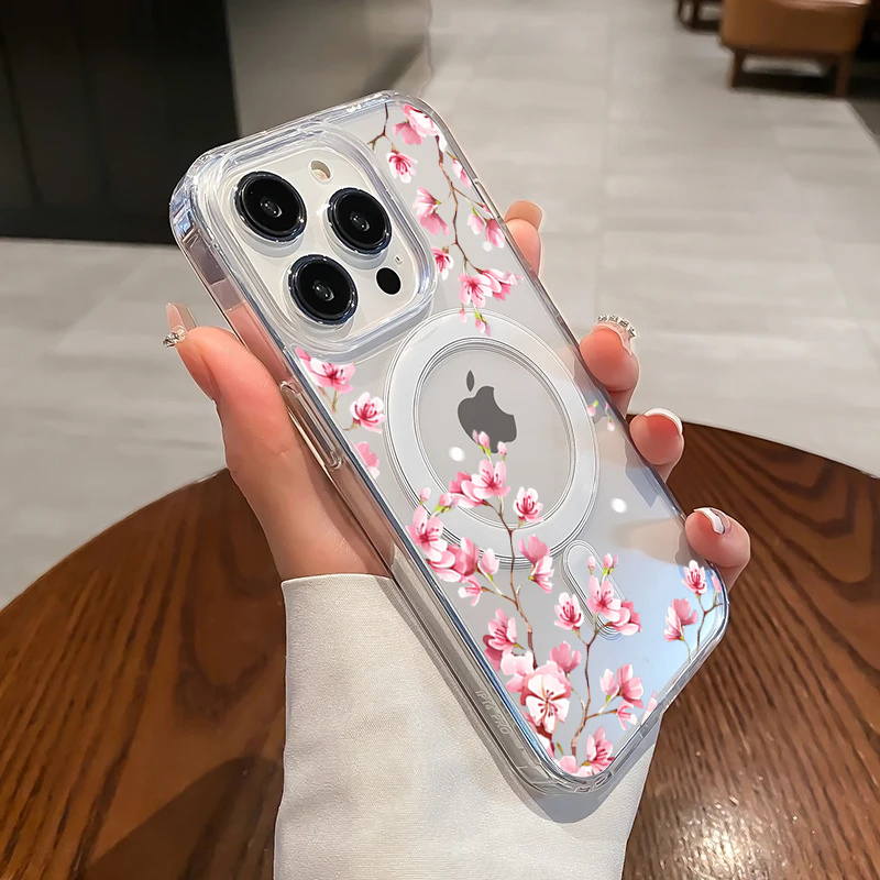 Phone Cases Expensive - 高級ピンク INS 花柄ケース iPhone 14 Pro