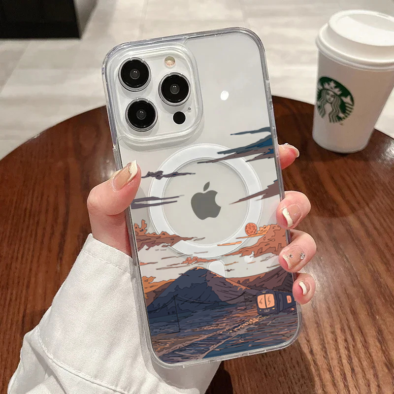 Phone Cases Like Loopy - 夕焼け柄ファッションスマホケース iPhone 17 Pro 16 15
