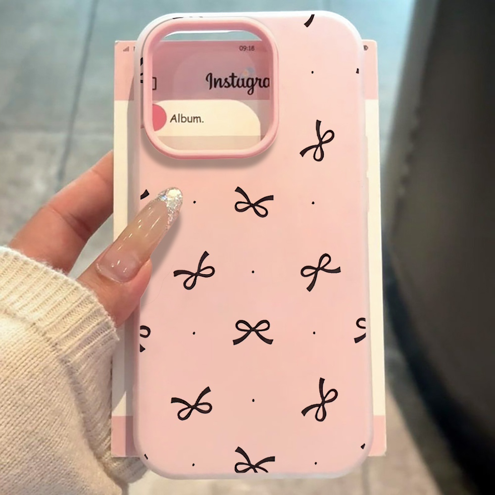 Phone Cases Cute - 可愛いリボン柄のINS風スマホケース iPhone 17 16 11 12