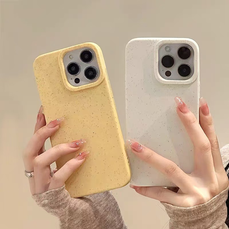 Phone Cases Biodegradable - ミニマリスト無地耐衝撃ソフト保護カバー iPhone 17 Air 16 Pro