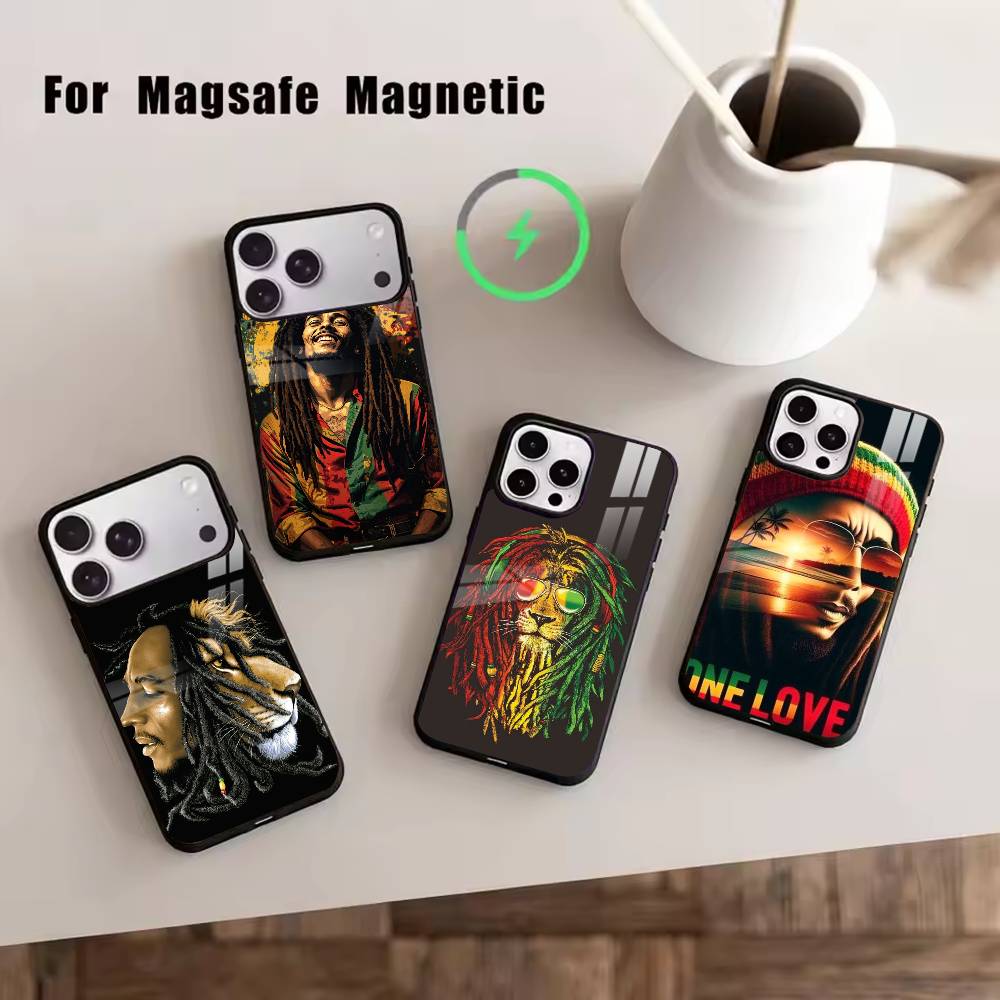Phone Cases Jamaica - ジャマイカ ボブ・マーリー L-Lion iPhoneケース iPhone17,16,15,14,13,12,11 Plus,Pro用