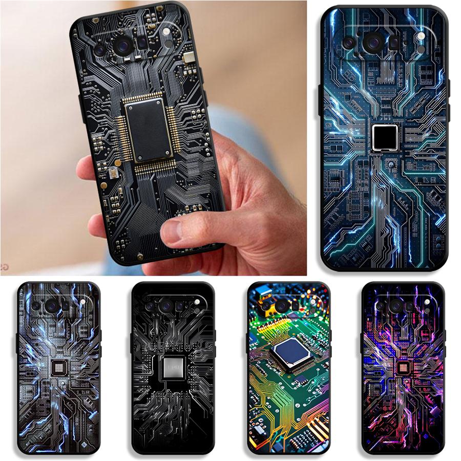 Phone Cases Pixel 10 - レトロな回路基板デザインのスマホケース Google Pixel 10A 9a 6a