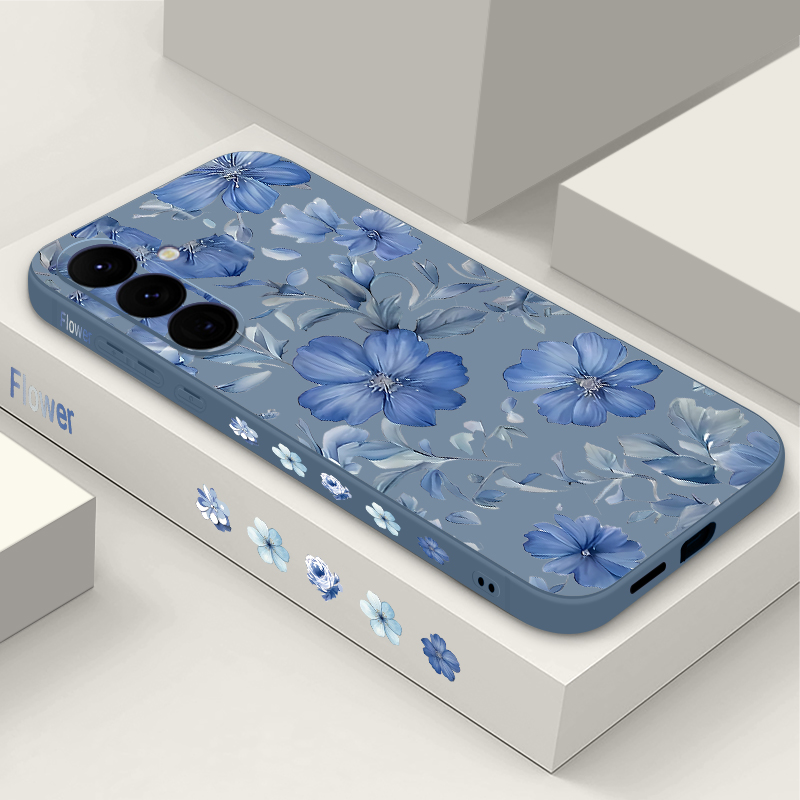 Phone Cases Galaxy A17 - 花柄植物模様スマホケース Samsung Galaxy S26 S25 S24