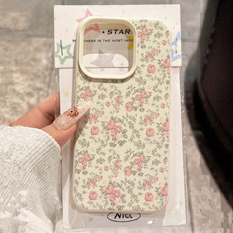 Phone Cases For Girls - 愛らしい女の子の花柄ホワイトクラシックソフトフォンケース iPhone 17 Pro Max 16