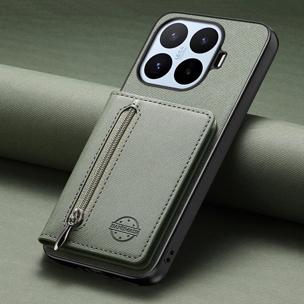 Phone Cases With Wallet On Back - Xiaomi 17T Pro 5G 2026用カードレザーバックケース、マグネット式ジッパーウォレットスタンド付き携帯電話ケース、Xiaomi 17