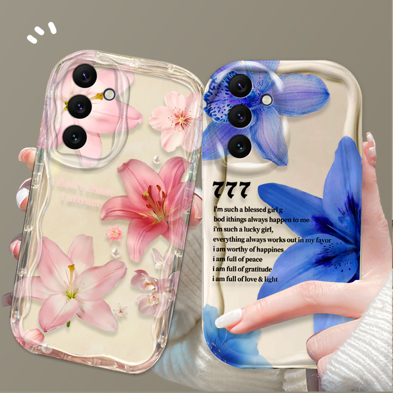 美しいピンクのユリ柄スマホケース Samsung Galax - Phone Cases A14 Samsung のレビューと価格