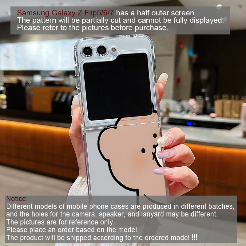 面白いバニーとクマのペアデザインクリアフォンケース、Sams - Phone Cases Z Fold 5 のレビューと価格