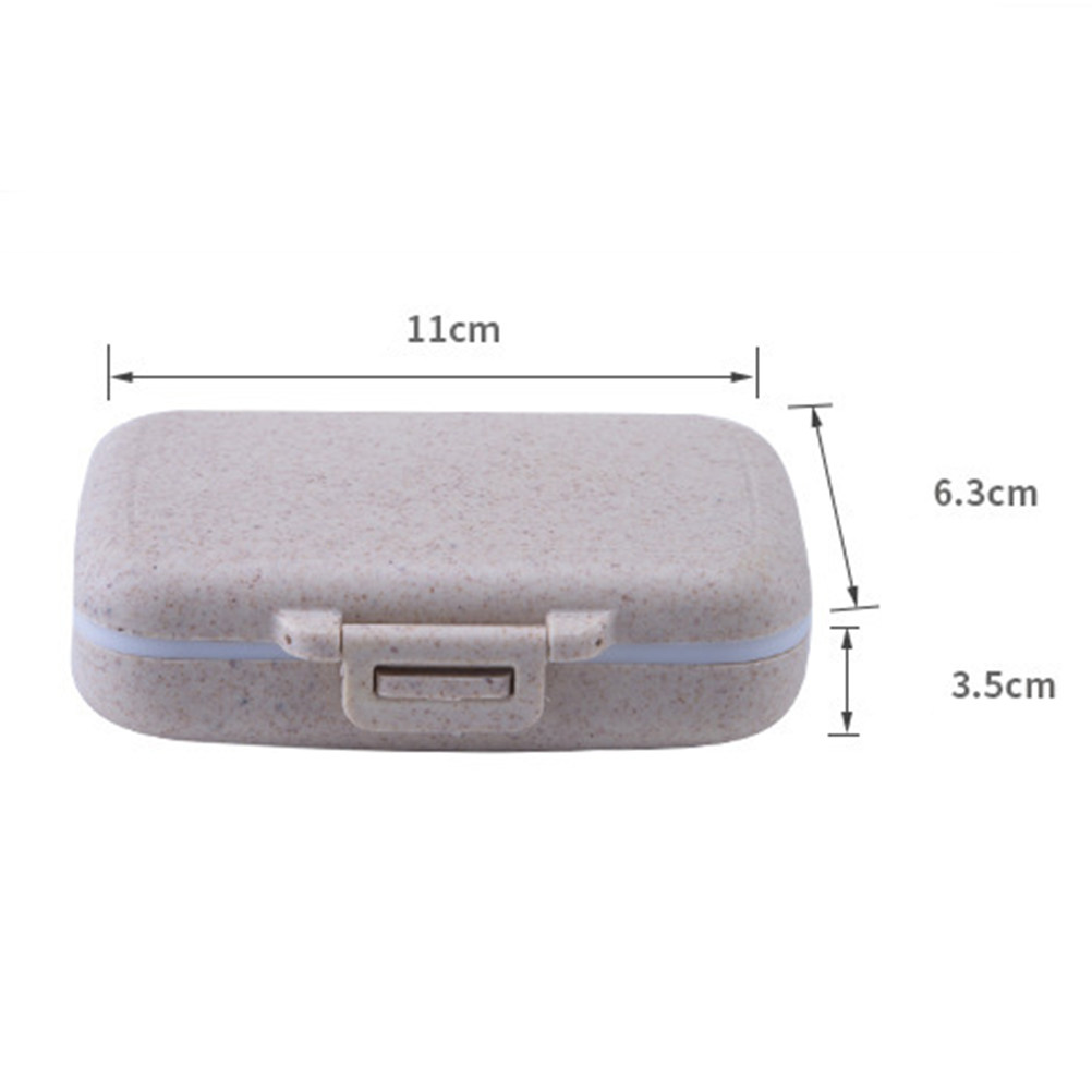 6つのコンパートメントが付いた携帯用ピルボックスオーガナイザ - Biodegradable Eco Case のレビューと価格