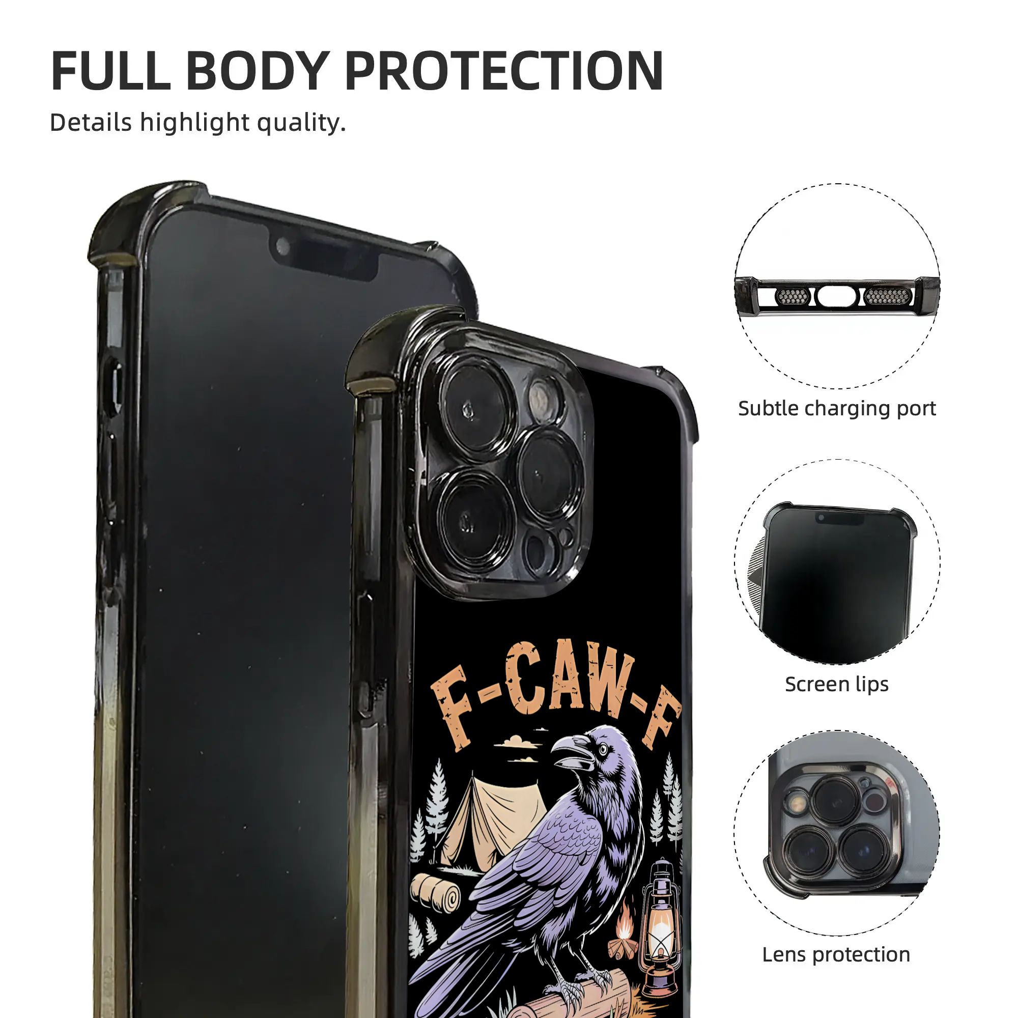 面白いレイヴン F CAW F I'm Camping Ou - Phone Cases Funny のレビューと価格