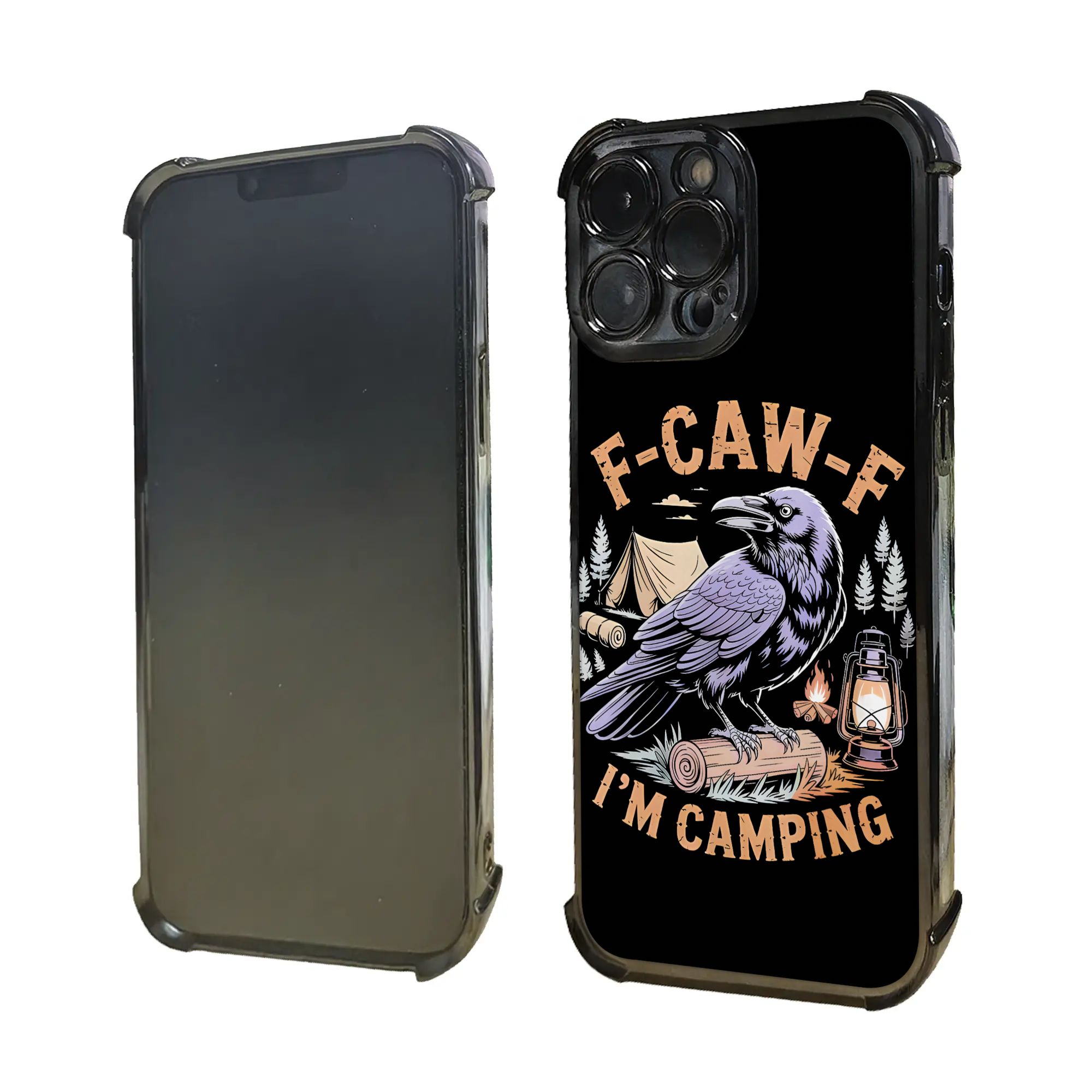 面白いレイヴン F CAW F I'm Camping Ou - Phone Cases Funny のレビューと価格