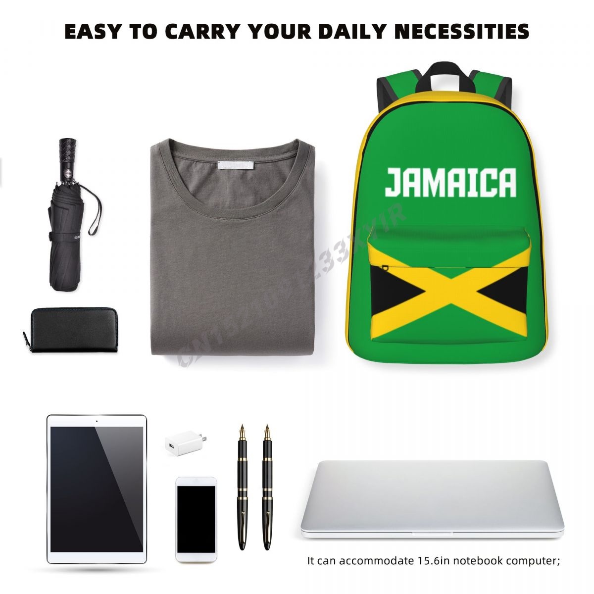 ユニセックスバックパックジャマイカ国旗ジャマイカ人ステッチ通 - Phone Cases Jamaica のレビューと価格