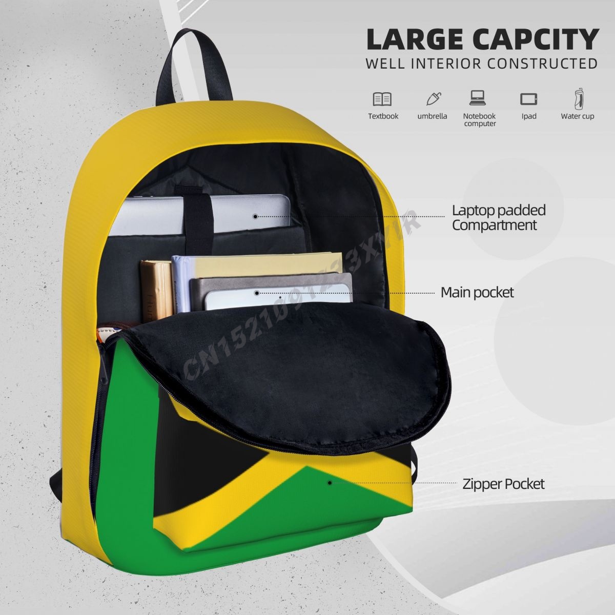 ユニセックスバックパックジャマイカ国旗ジャマイカ人ステッチ通 - Phone Cases Jamaica のレビューと価格