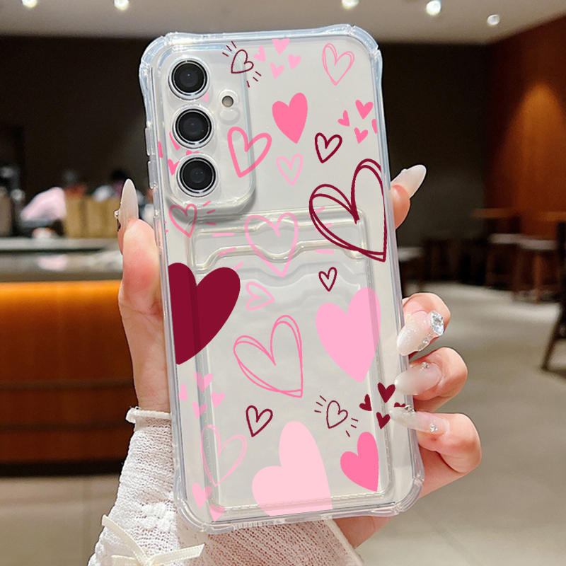 愛のハート柄クリアスマホケース Samsung Galaxy - Phone Cases Galaxy A17 のレビューと価格