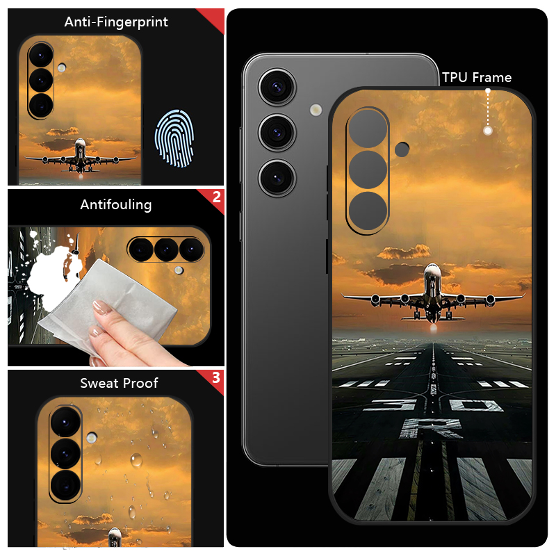 飛行機プリントのスマホケース Samsung Galaxy  - Phone Cases Galaxy A17 のレビューと価格