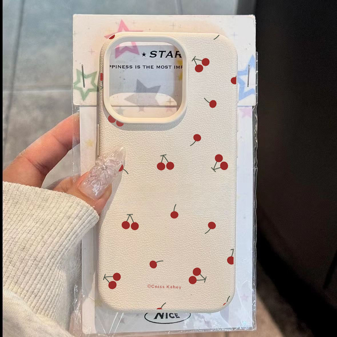 かわいい漫画のチェリーとライチ柄のスマホケース、Samsun - Phone Cases Cute のレビューと価格