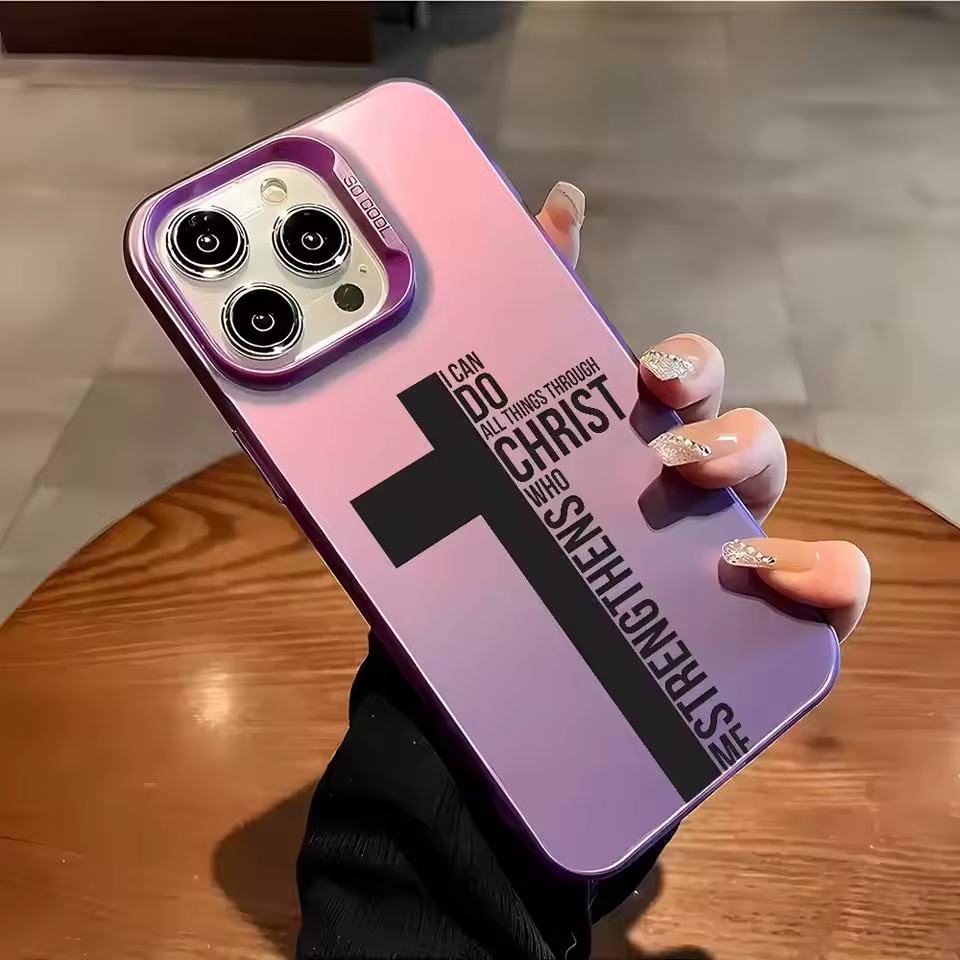 指紋防止クロス聖書柄iPhoneケース iPhone 17  - Phone Cases Iphone 14 のレビューと価格