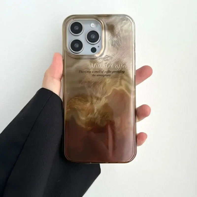高級感のあるコーヒー色のグラデーションデザインのiPhone - Phone Cases Expensive のレビューと価格