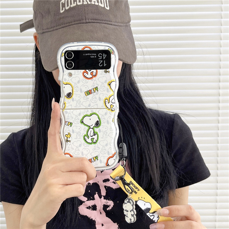 かわいい漫画ピーナッツスヌーピーのスマホケース、Samsun - Phone Cases Z Flip 7 のレビューと価格
