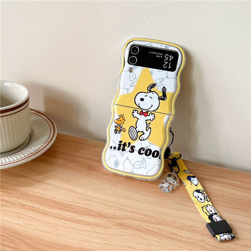 かわいい漫画ピーナッツスヌーピーのスマホケース、Samsun - Phone Cases Z Flip 7 のレビューと価格
