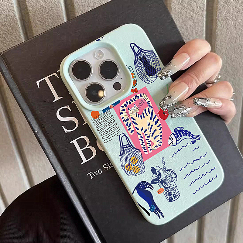 可愛いチェリーキャットプリントのiPhoneケース iPho - Phone Cases Cute のレビューと価格