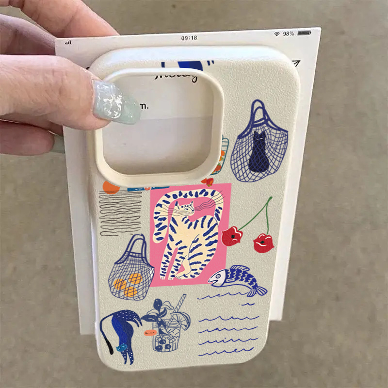 可愛いチェリーキャットプリントのiPhoneケース iPho - Phone Cases Cute のレビューと価格