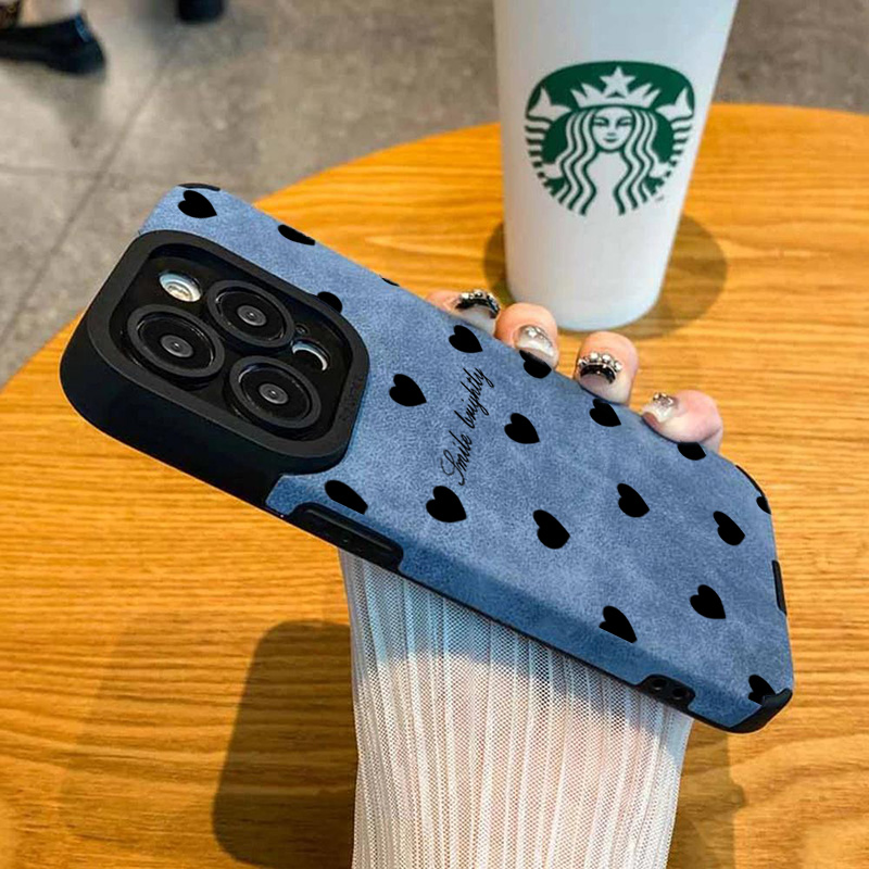 新型高級ブラックラブハートソフトフォンケース iPhone  - Phone Cases Expensive のレビューと価格