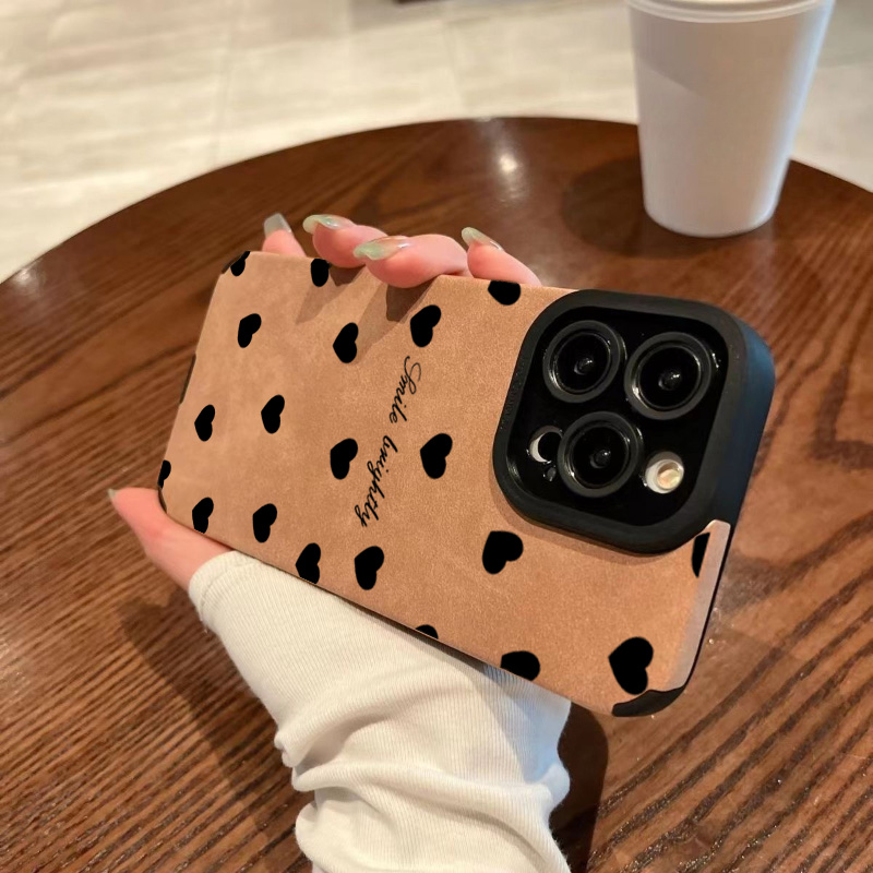 新型高級ブラックラブハートソフトフォンケース iPhone  - Phone Cases Expensive のレビューと価格