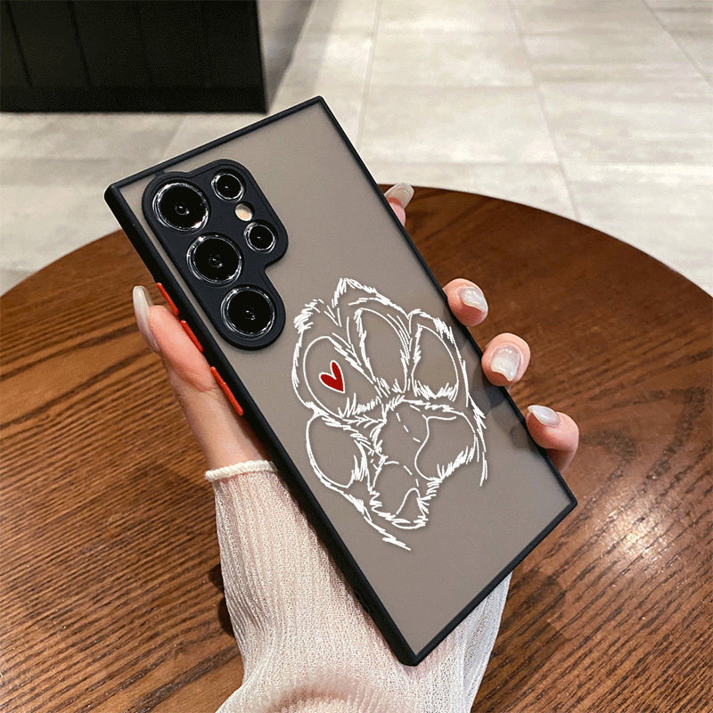 面白い漫画ペットかわいい犬の足跡スマホケース Samsung - Phone Cases Funny のレビューと価格