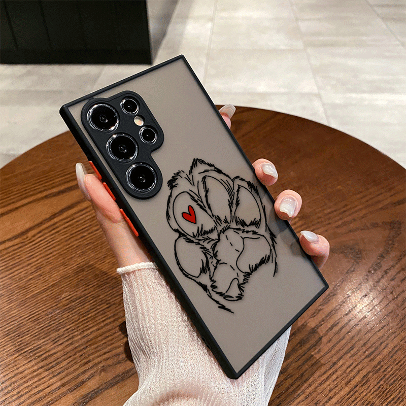面白い漫画ペットかわいい犬の足跡スマホケース Samsung - Phone Cases Funny のレビューと価格