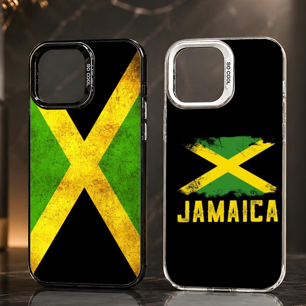 スポーツジャマイカ国旗フットボールスマホケース虹色TPUソフ - Phone Cases Jamaica のレビューと価格