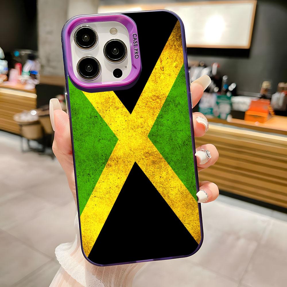 スポーツジャマイカ国旗フットボールスマホケース虹色TPUソフ - Phone Cases Jamaica のレビューと価格