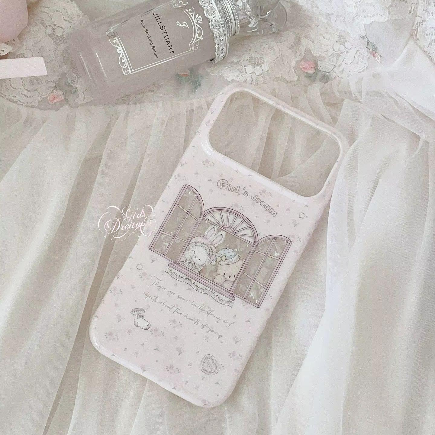 可愛いウサギと花柄のピンクY2Kガールズドリームフォンケース - Phone Cases For Girls のレビューと価格
