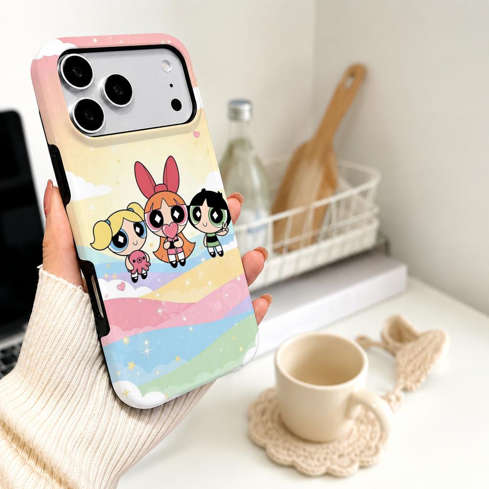 アニメ「パワーパフ・ガールズ」スマホケース フィルム素材 2 - Phone Cases For Girls のレビューと価格