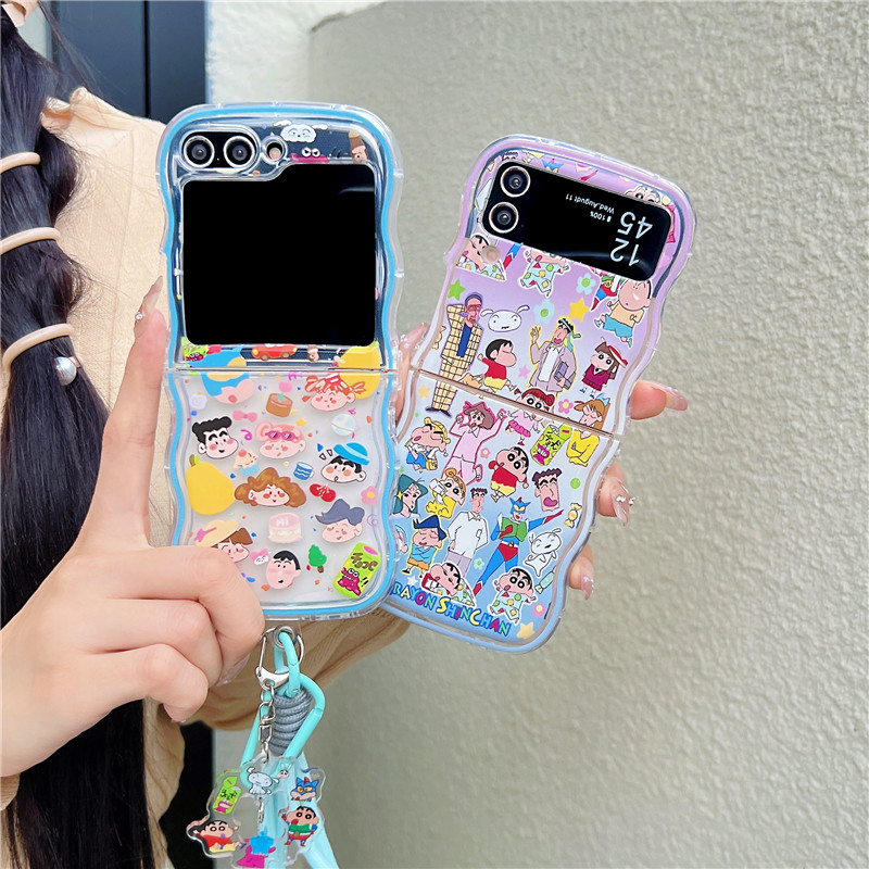 かわいい漫画日本のアニメクレヨンしんちゃんスマホケース サム - Phone Cases Z Flip 7 のレビューと価格