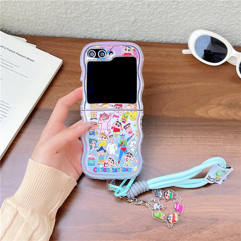 かわいい漫画日本のアニメクレヨンしんちゃんスマホケース サム - Phone Cases Z Flip 7 のレビューと価格